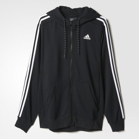мужская толстовка adidas sport essentials 3-stripes fleece hoodie 